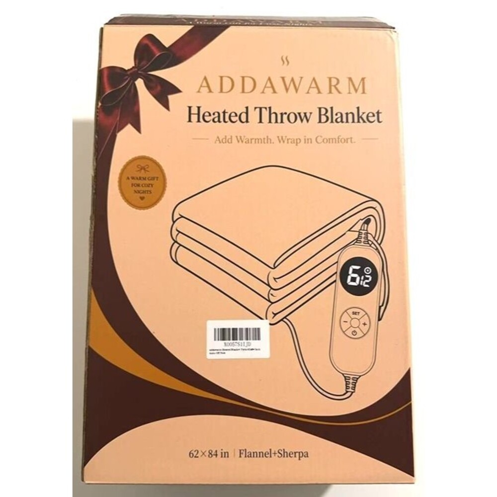 Heated Blanket Twin 62x84 Inch Auto-Off